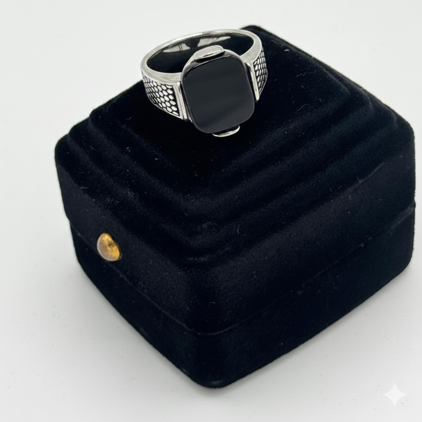 Urban Black Signet Ring
