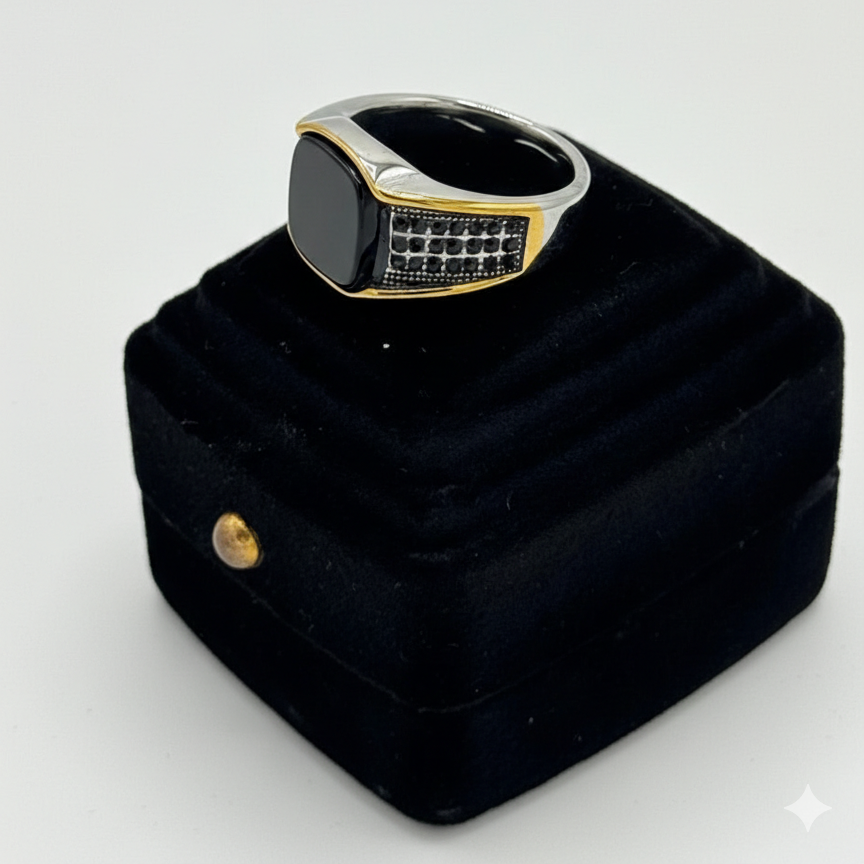 Imperial Black Stone Ring