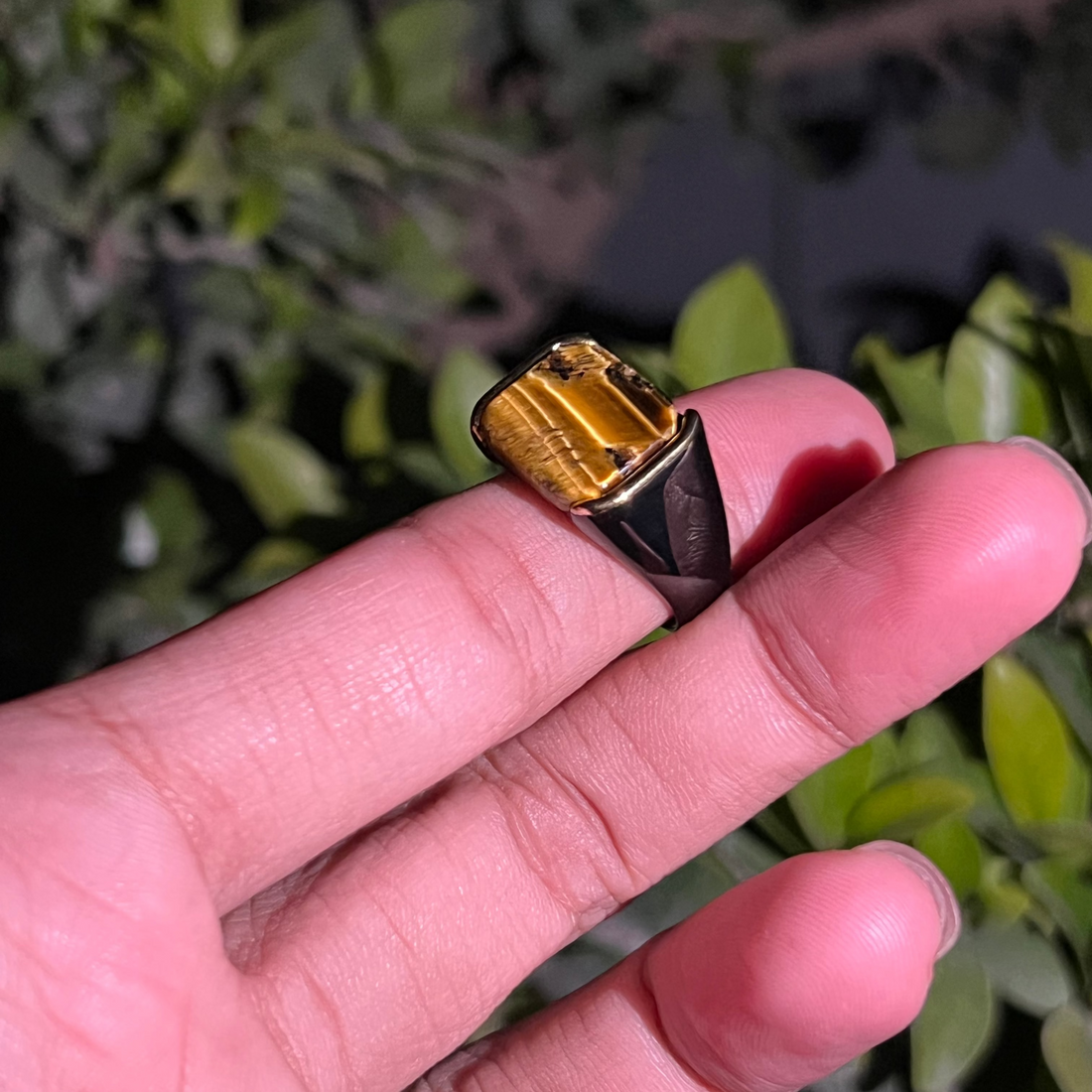 Black Gold Signet Ring